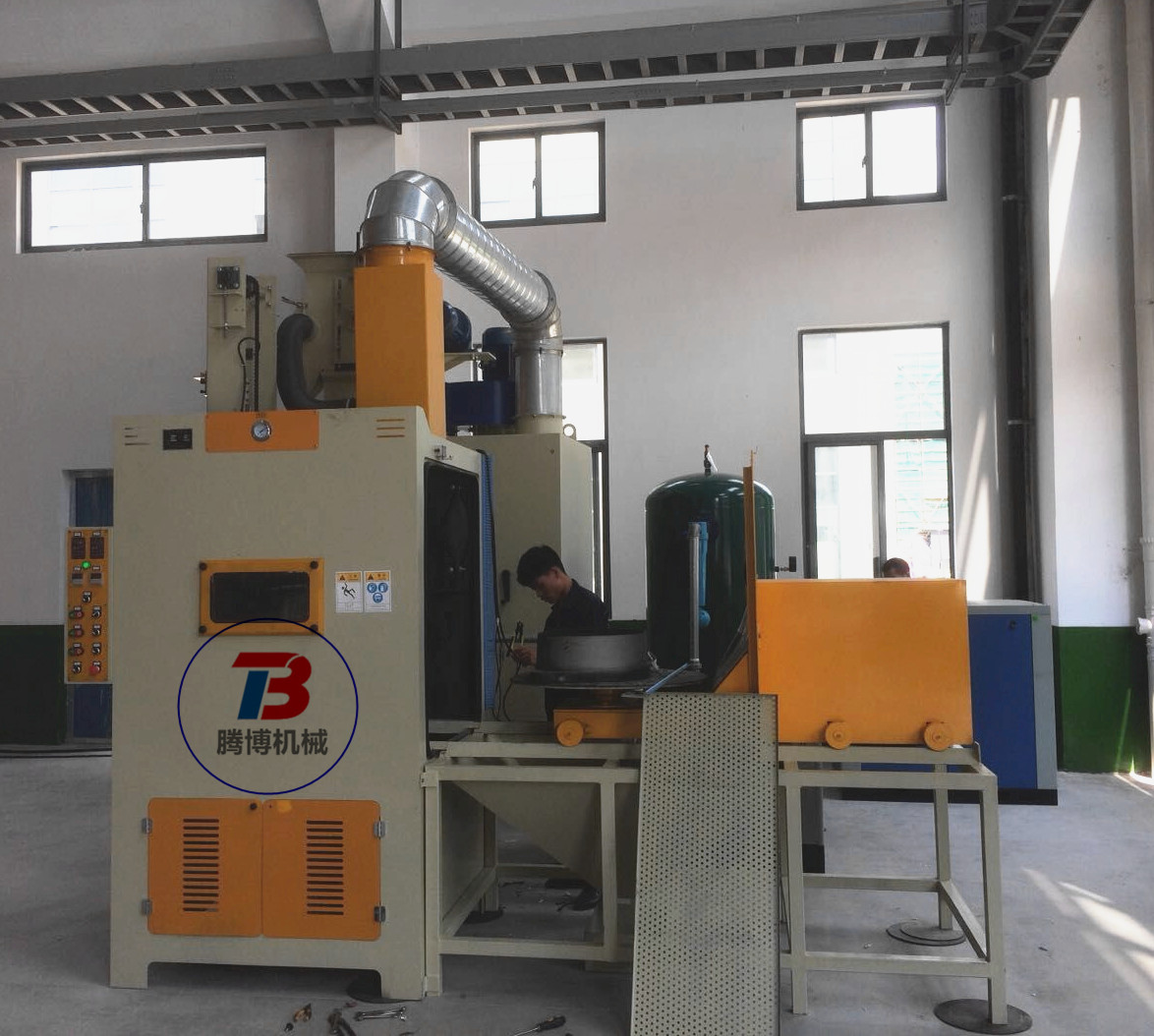 數(shù)控行程升降加壓式轉(zhuǎn)臺自動噴砂機(jī)，高強(qiáng)度噴丸機(jī)